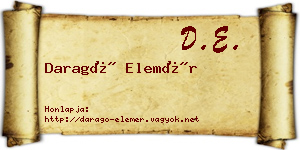 Daragó Elemér névjegykártya